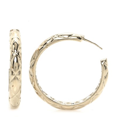Crystal CC Hoop Earrings Gold
