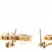 Pearl Crystal CC Chain Drop Earrings Gold White