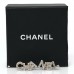 Crystal Cha-Nel Logo Earrings Gold