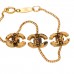 Crystal CC Chain Bracelet Gold