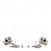 Crystal Pearl Bead CC Drop Earrings Silver Black