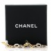 Metal Crystal CC Chain Drop Earrings Gold
