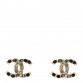 Crystal CC Earrings Gold Black Multicolor