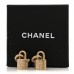 Metal Lock Drop Earrings Light Gold