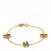 Crystal CC Chain Bracelet Gold