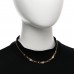 Metal Enamel CC Squares Choker Gold White Black