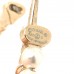 Pearl CC Hoop Drop Earring Gold