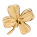Metal Clover CC Earrings Gold