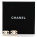 Enamel CC Earrings Gold White