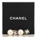 Crystal Pearl CC Drop Earrings Silver Pearly White