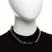 Metal Enamel CC Choker Gold Black