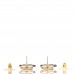 Crystal CC No 5 Perfume Bottle Drop Earrings Gold Silver