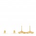 Metal Crystal Pearl CC Star Earrings Gold Pearly White
