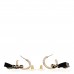 Metal Resin Lambskin Quilted CC Turnlock Chain Bag Hoop Black Gold