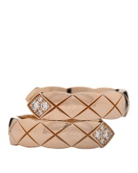 18K Beige Gold Diamond Coco Crush Toi Et Moi Ring 57 8