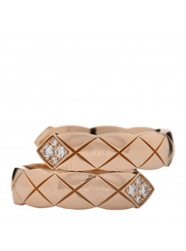 18K Beige Gold Diamond Coco Crush Toi Et Moi Ring 57 8