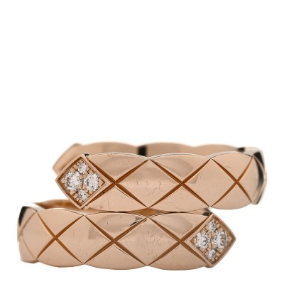 18K Beige Gold Diamond Coco Crush Toi Et Moi Ring 57 8