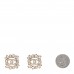 Metal Crystal Baguette High Society CC Earrings Gold