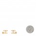 Metal Camellia CC Earrings Gold