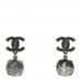 Ruthenium Crystal CC Drop Earrings Black Blue