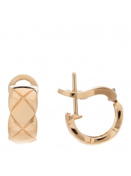 18K Beige Gold Coco Crush Hoop Earrings
