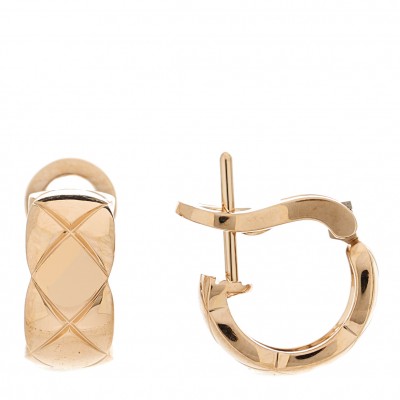 18K Beige Gold Coco Crush Hoop Earrings