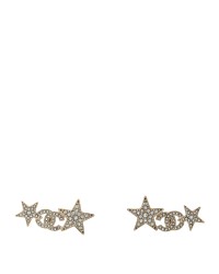 Crystal Star CC Earrings Gold