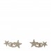 Crystal Star CC Earrings Gold