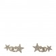 Crystal Star CC Earrings Gold