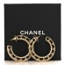 Metal CC Hoop Earrings Gold