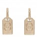 CC Tag Drop Earrings Gold
