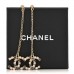 Crystal CC Drop Earrings Pink Grey Gold