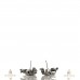 Crystal Baguette CC Wing Star Earrings Silver