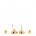 Crystal CC Drop Earrings Gold Pink