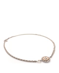 Lambskin Chain CC Medallion Belt Silver Gold