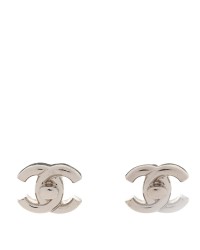 Metal CC Turnlock Earrings Gold