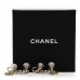 Metal Logo CC Turnlock Clip On Earrings Gold