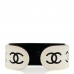 Resin CC Cuff Bracelet White Black
