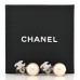 Crystal Pearl CC Drop Earrings Silver Pearly White