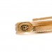 Baguette Crystal CC Drop Hoop Earrings Gold