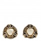 Pearl CC Clip On Earrings Gold