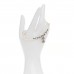 Graduated Pearl Crystal CC Bracelet Gold