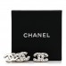 Baguette Crystal Double CC Earrings Silver