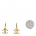 CC Hoop Drop Earrings Gold