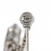 Baguette Crystal CC Drop Earrings Silver