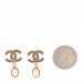 CC Crystal Drop Earrings Matte Gold