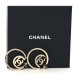 Crystal CC Double Hoop Earrings Gold