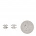 Crystal Mini CC Earrings Silver