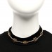 Metal Crystal CC Marquise Choker Gold