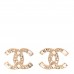 Crystal Baguette CC Earrings Gold